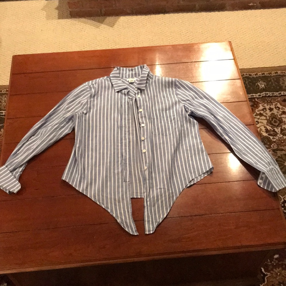 Botton Up J Crew Striped Blouse